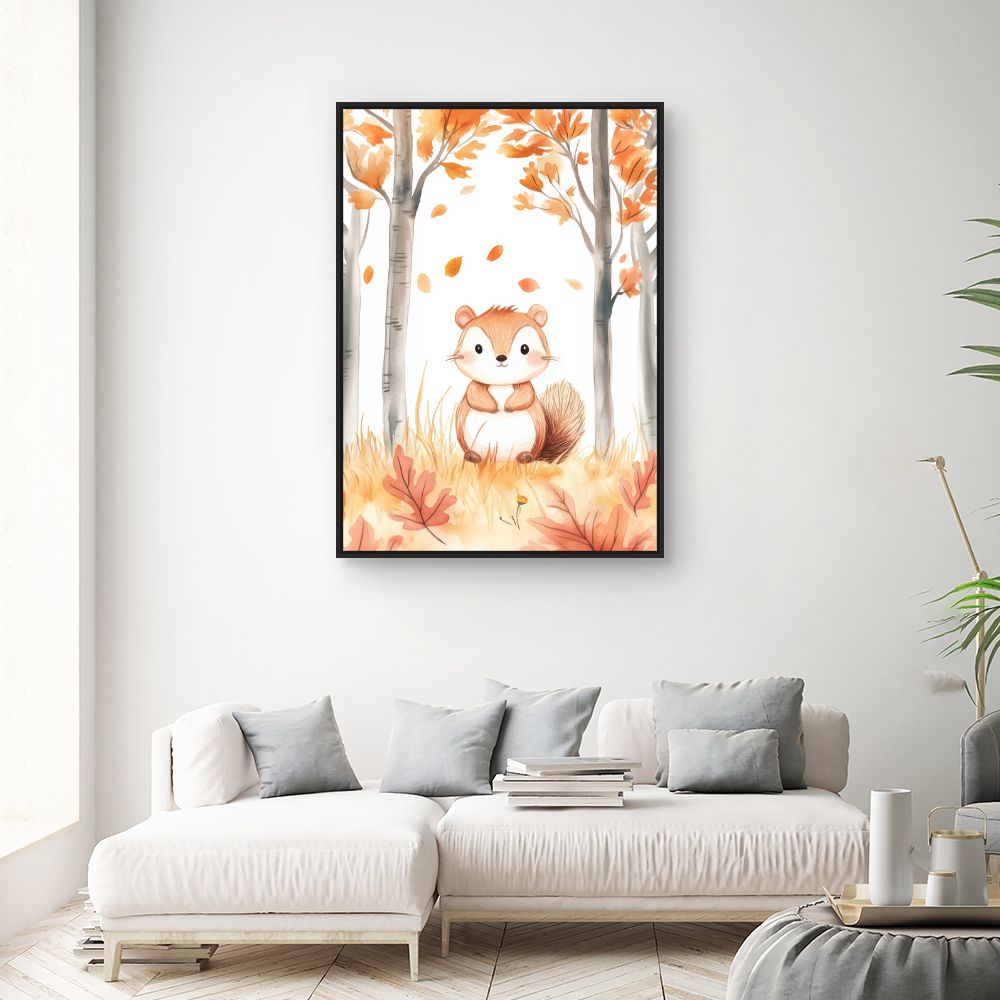 Tableau 'Écureuil automnal'