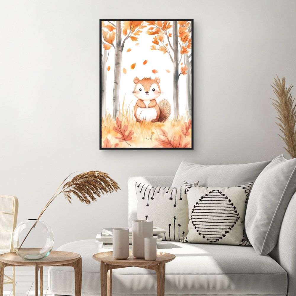 Tableau 'Écureuil automnal'