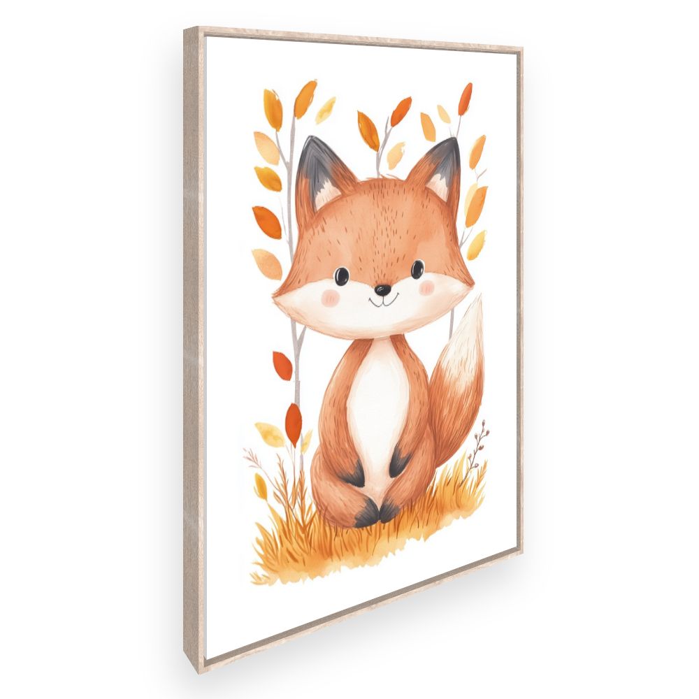 Tableau imprimé pour enfants 'Renard joyeux'