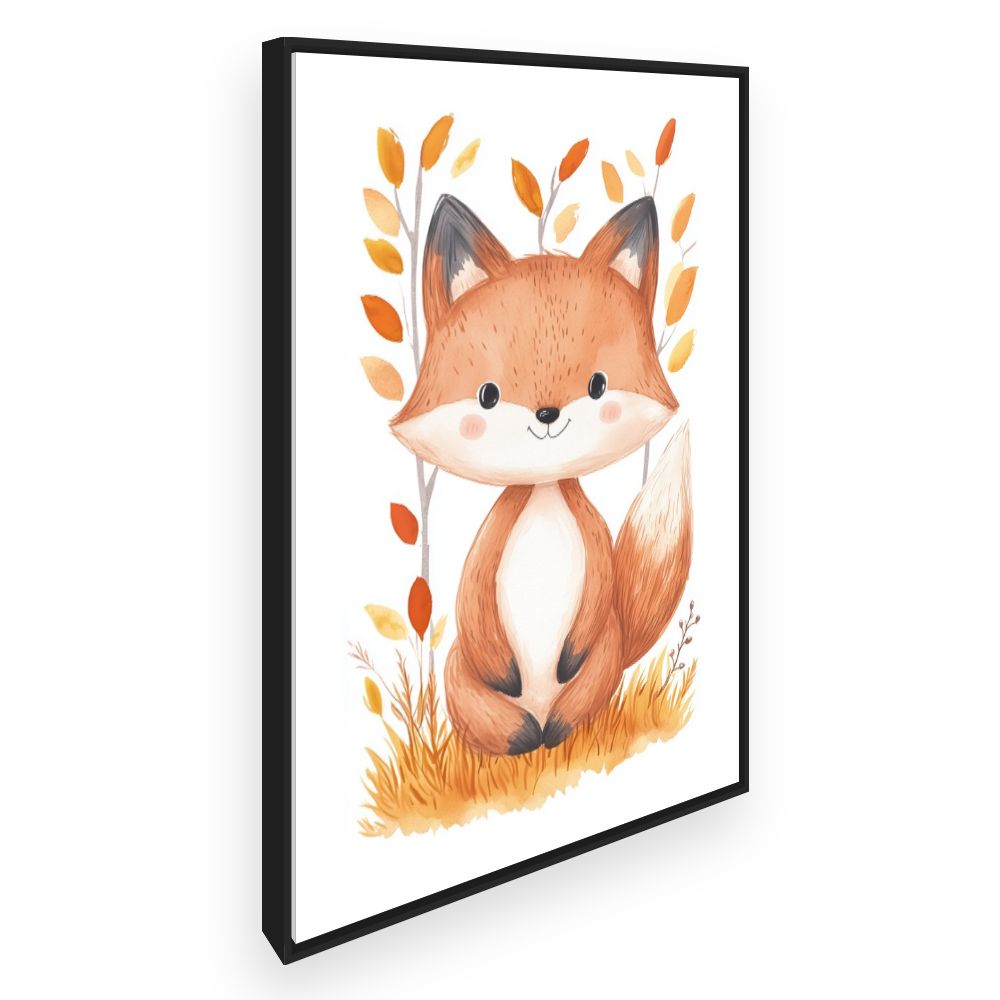 Tableau imprimé pour enfants 'Renard joyeux'