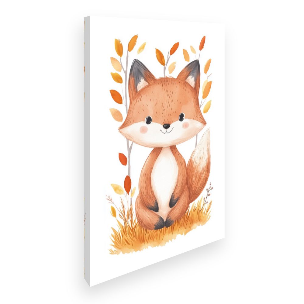 Tableau imprimé pour enfants 'Renard joyeux'