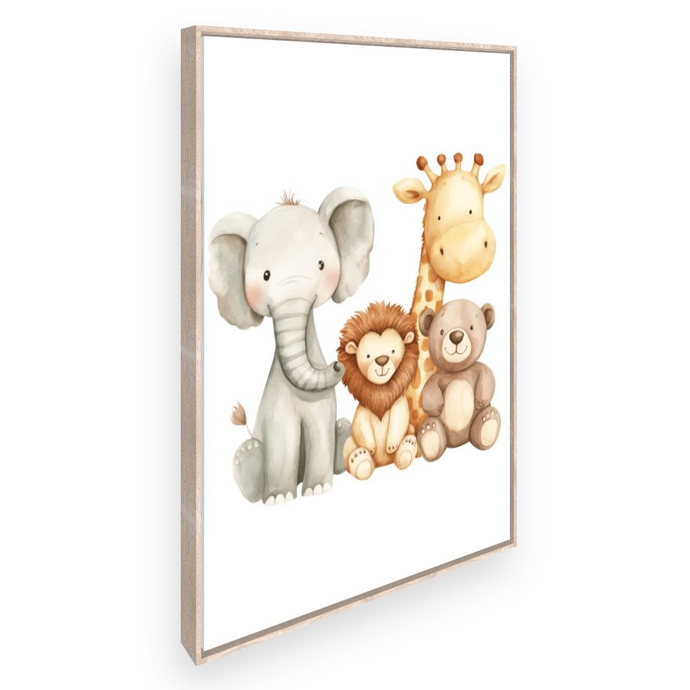 Tableau imprimé pour enfants 'Animaux adorables'