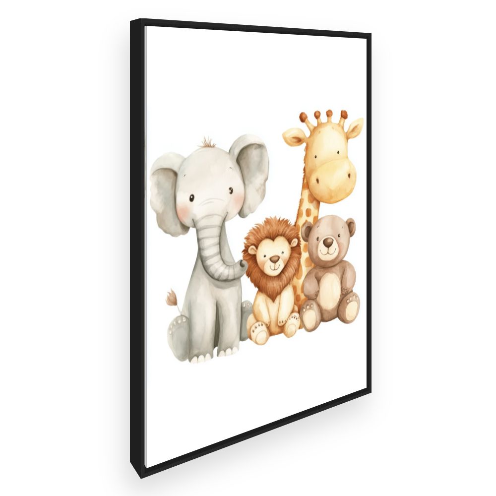 Tableau imprimé pour enfants 'Animaux adorables'