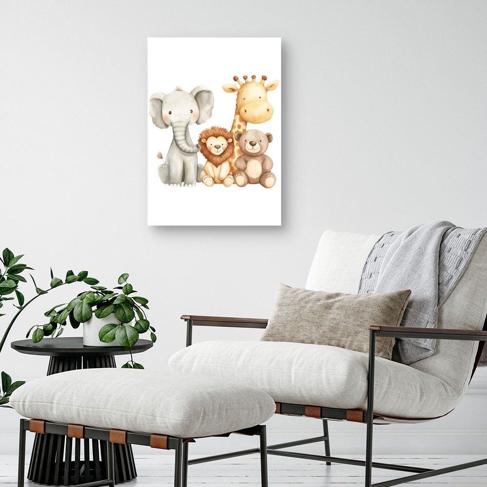 Tableau imprimé pour enfants 'Animaux adorables'