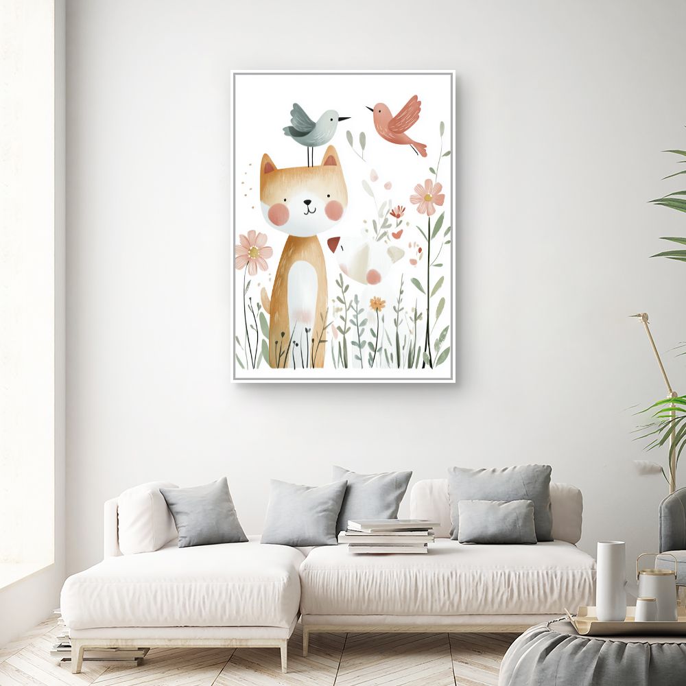 Tableau imprimé pour enfants 'Animaux adorables'