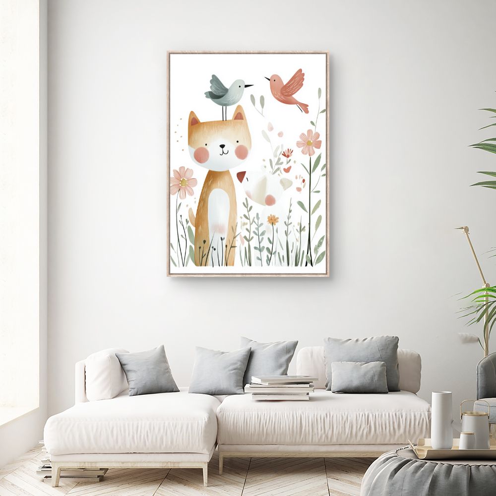 Tableau imprimé pour enfants 'Animaux adorables'