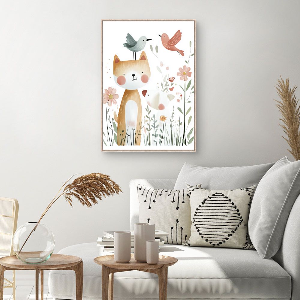 Tableau imprimé pour enfants 'Animaux adorables'