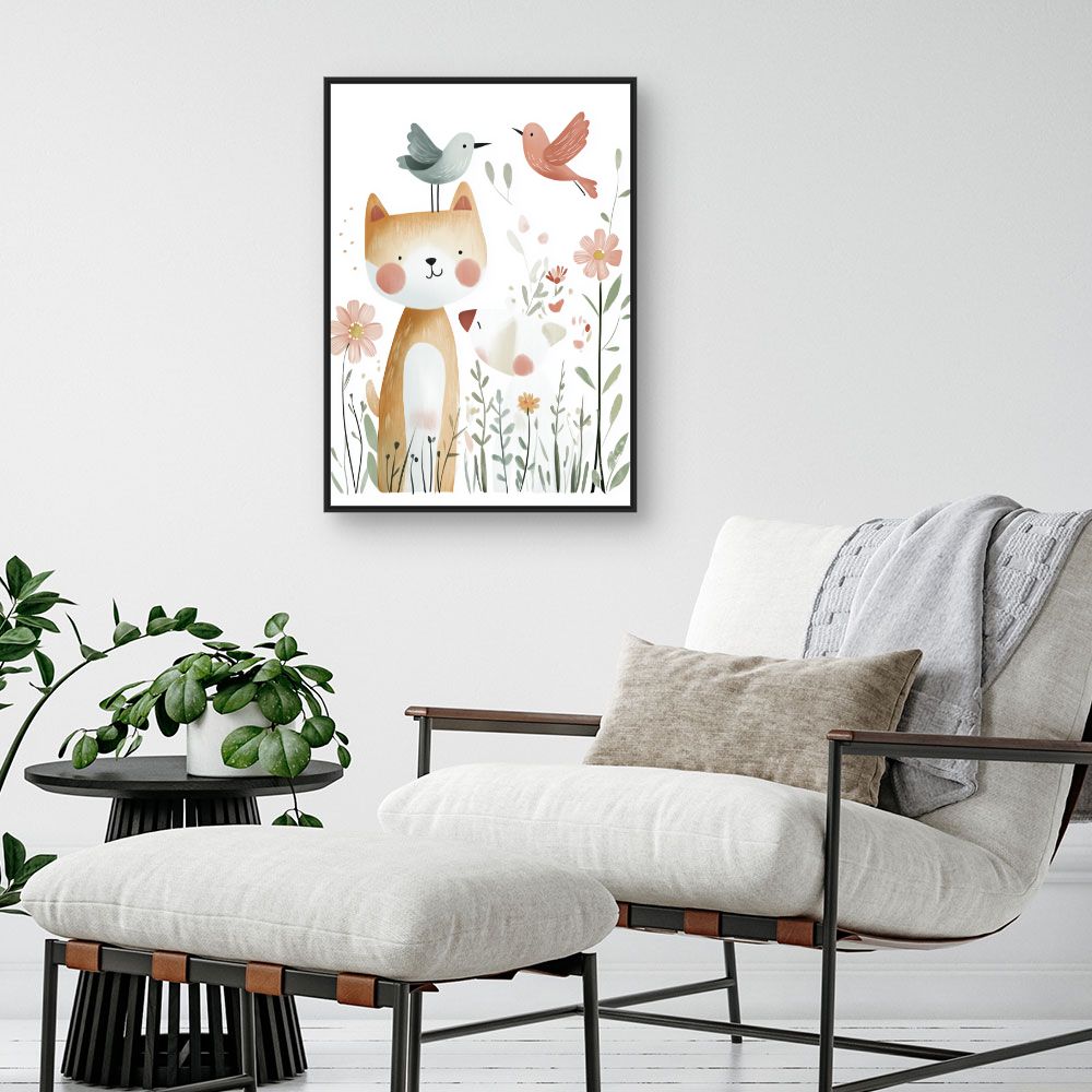 Tableau imprimé pour enfants 'Animaux adorables'