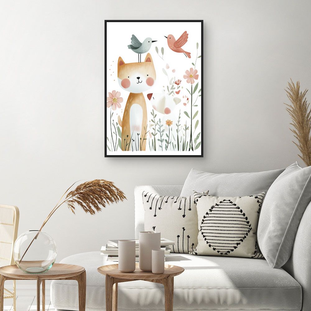 Tableau imprimé pour enfants 'Animaux adorables'