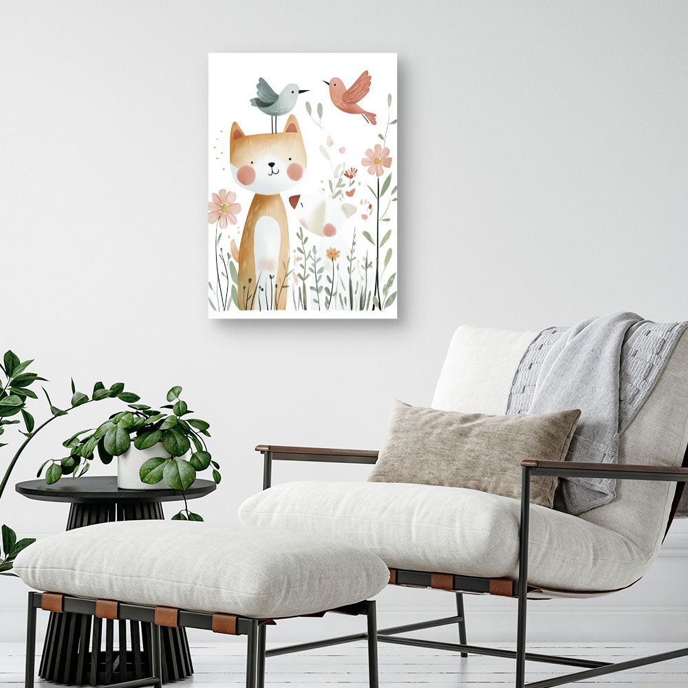 Tableau imprimé pour enfants 'Animaux adorables'