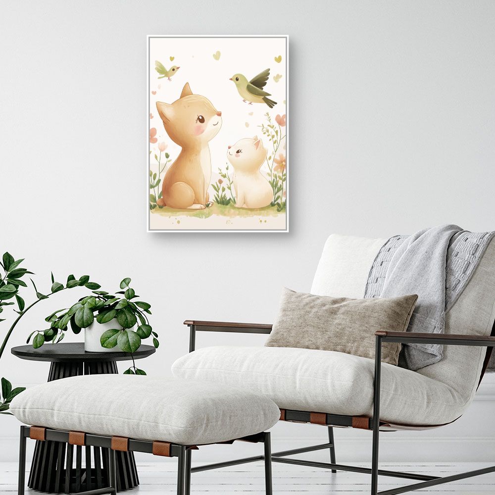 Tableau imprimé pour enfants 'Animaux adorables'