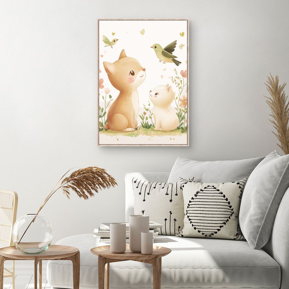 Tableau imprimé pour enfants 'Animaux adorables'