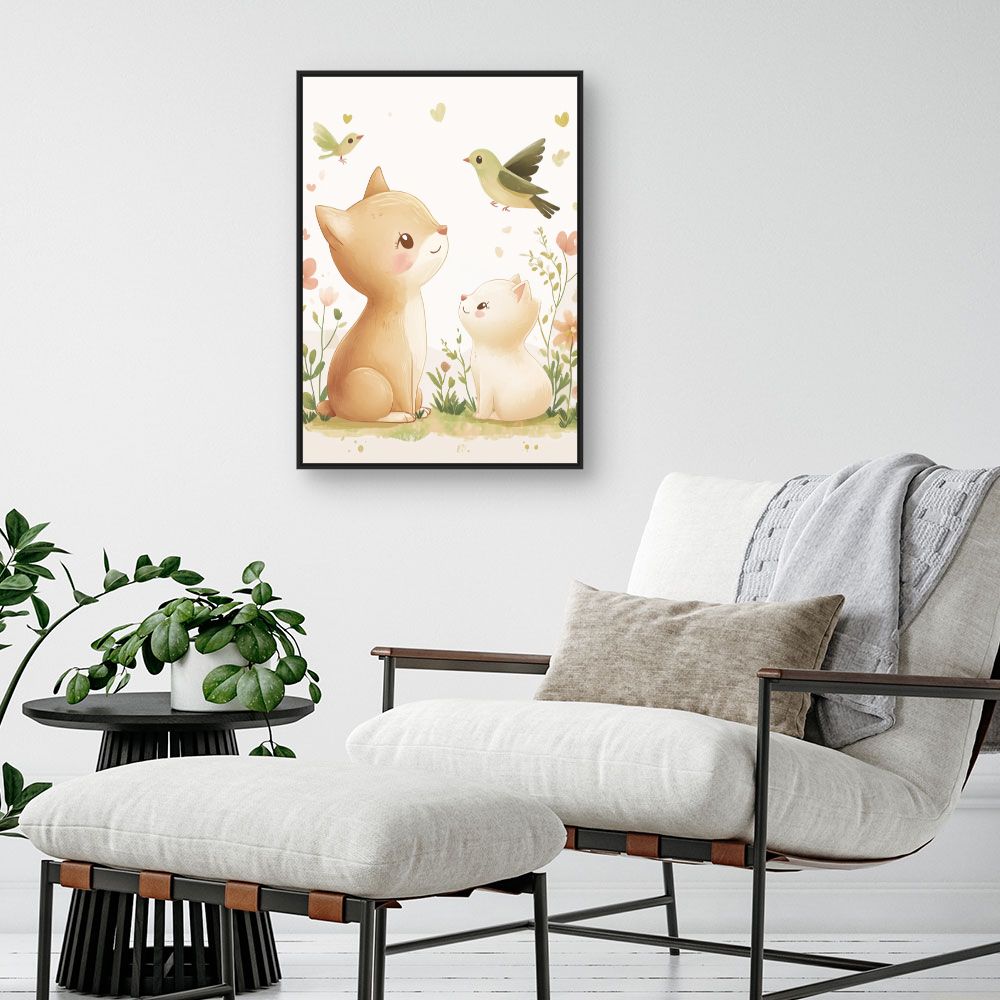 Tableau imprimé pour enfants 'Animaux adorables'