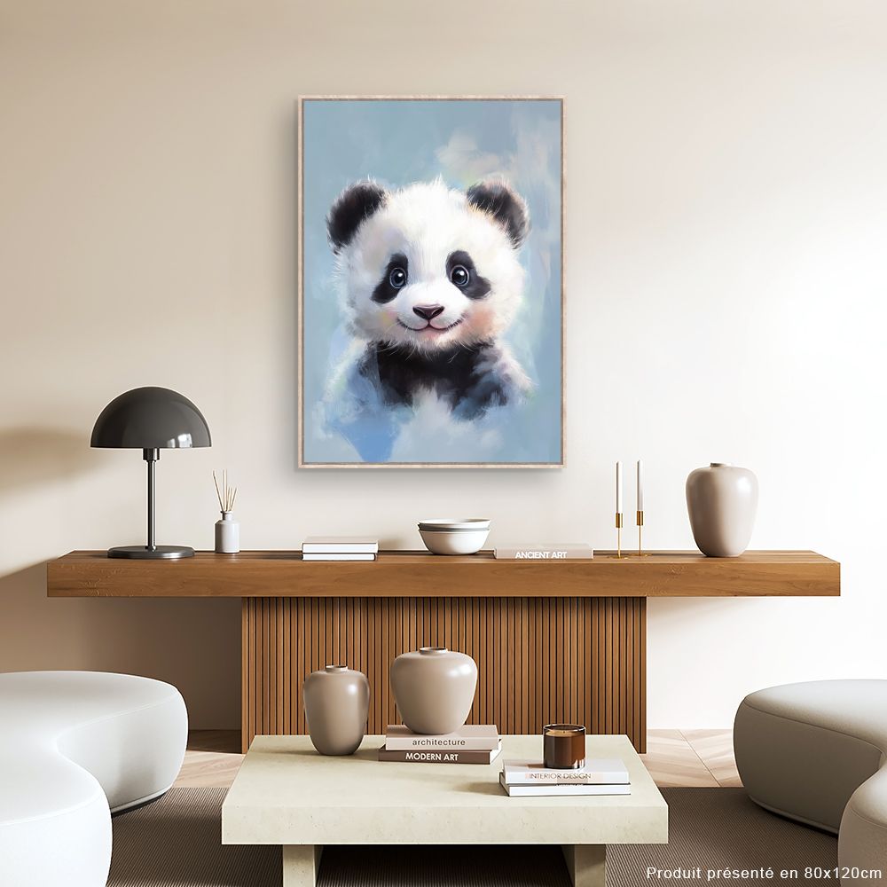 Tableau imprimé pour enfants 'Adorable bébé panda'