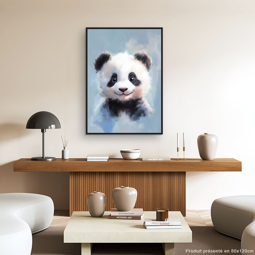 Tableau imprimé pour enfants 'Adorable bébé panda'