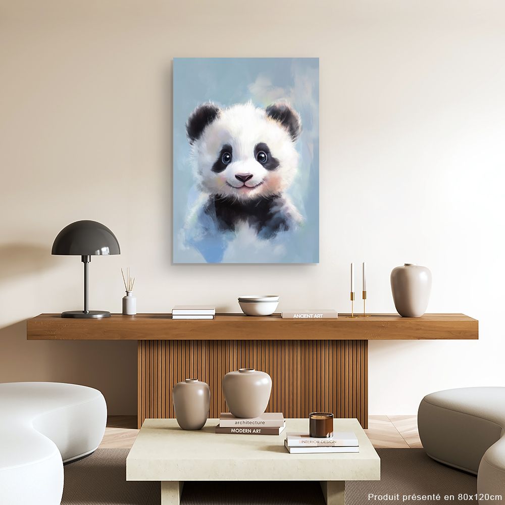Tableau imprimé pour enfants 'Adorable bébé panda'