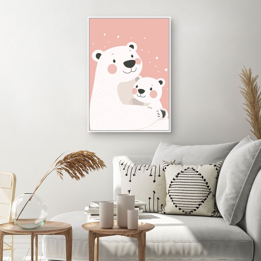 Tableau imprimé pour enfants 'Ours adorables'