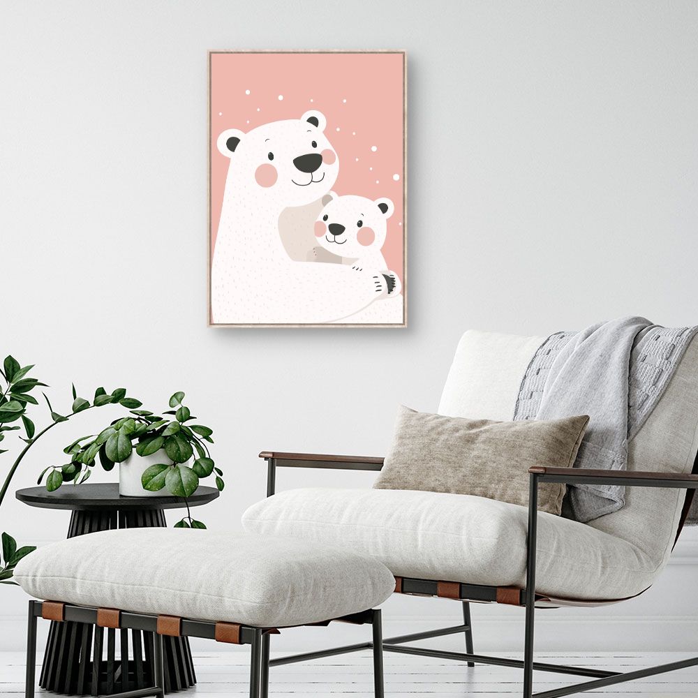 Tableau imprimé pour enfants 'Ours adorables'