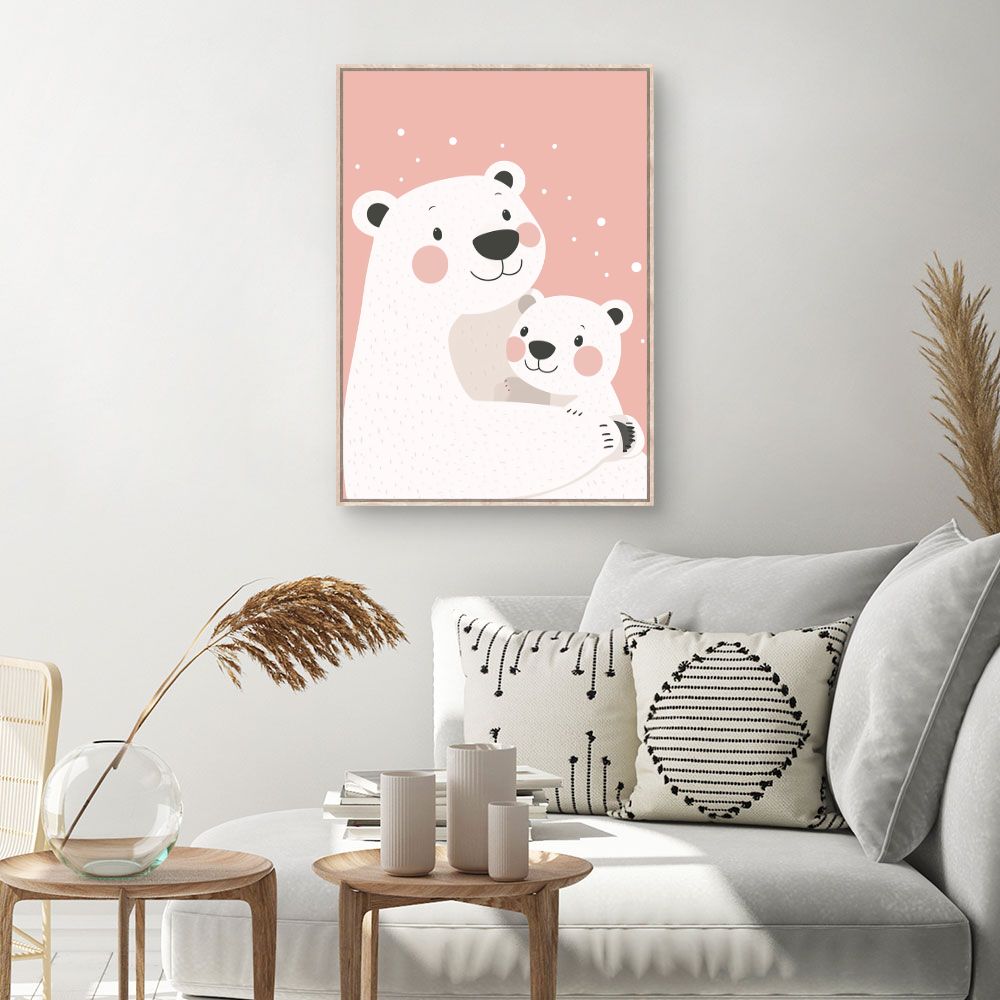 Tableau imprimé pour enfants 'Ours adorables'