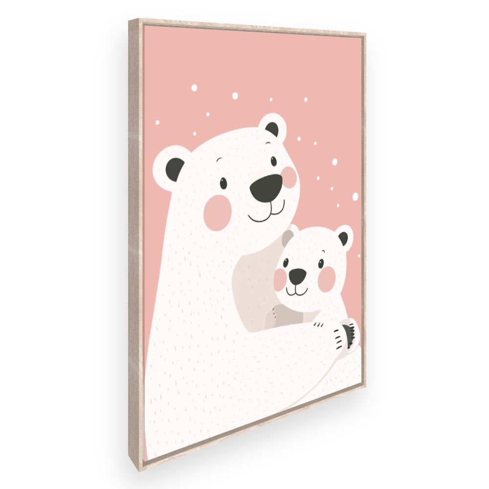 Tableau imprimé pour enfants 'Ours adorables'