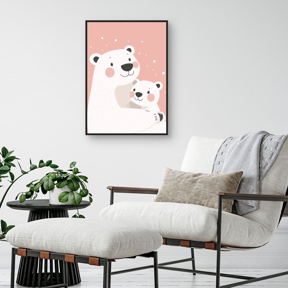 Tableau imprimé pour enfants 'Ours adorables'
