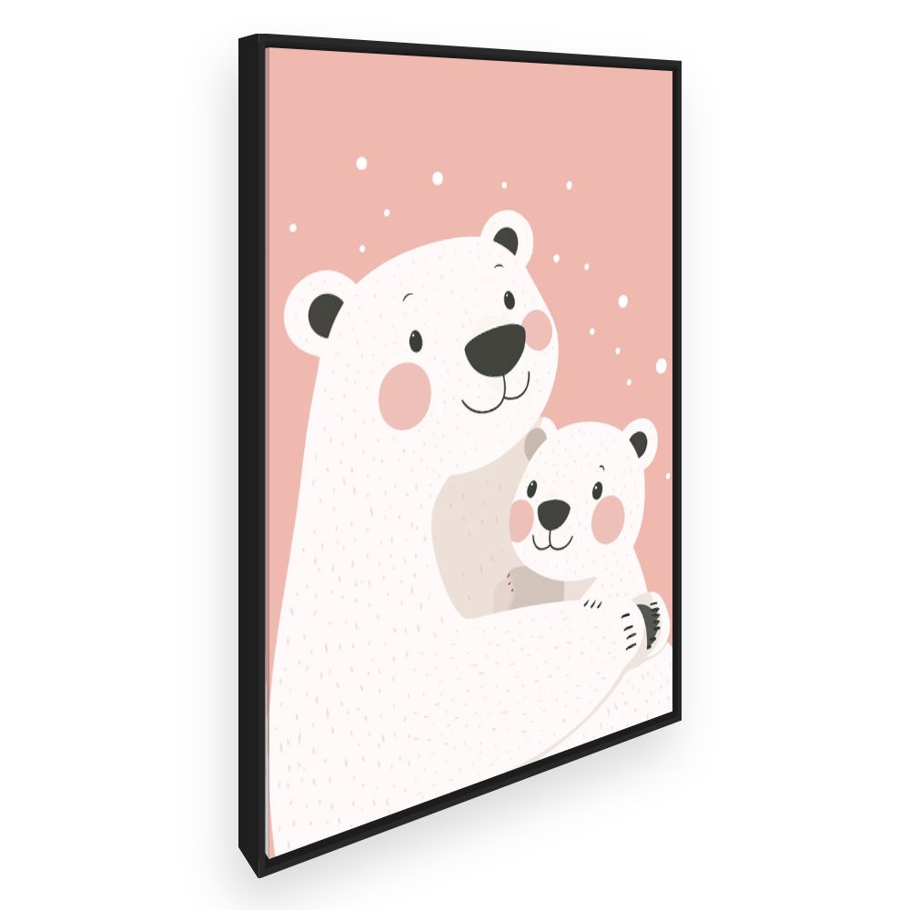 Tableau imprimé pour enfants 'Ours adorables'