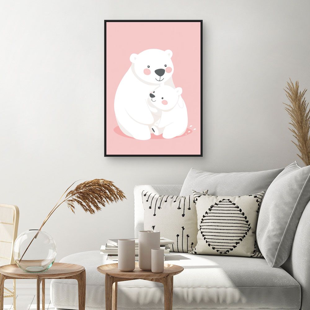 Tableau 'Doux câlin polaire'