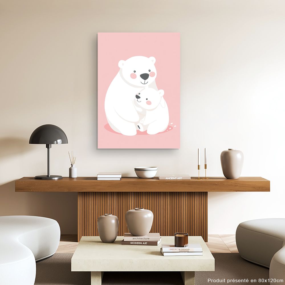 Tableau 'Doux câlin polaire'