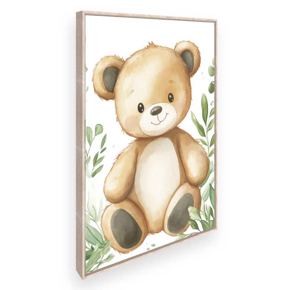 Tableau imprimé pour enfants 'Ours mignon nature'
