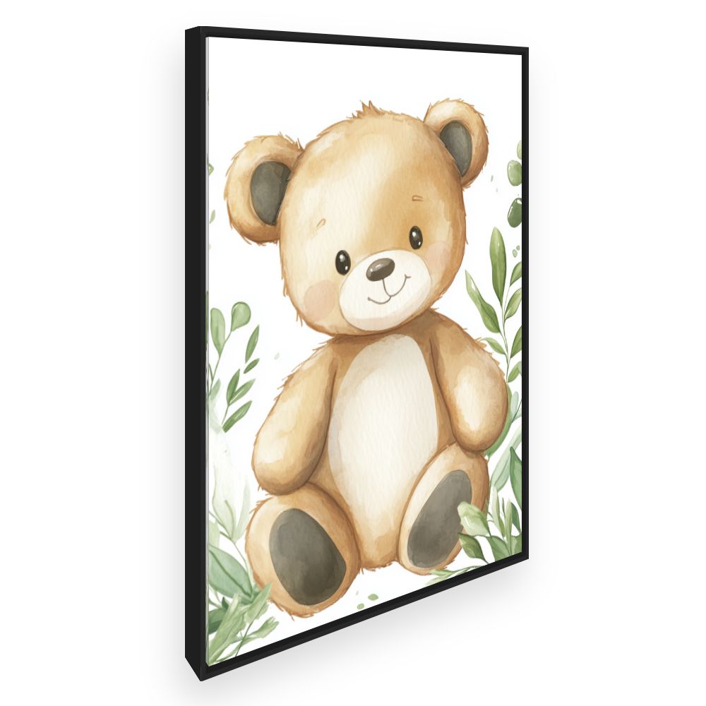 Tableau imprimé pour enfants 'Ours mignon nature'