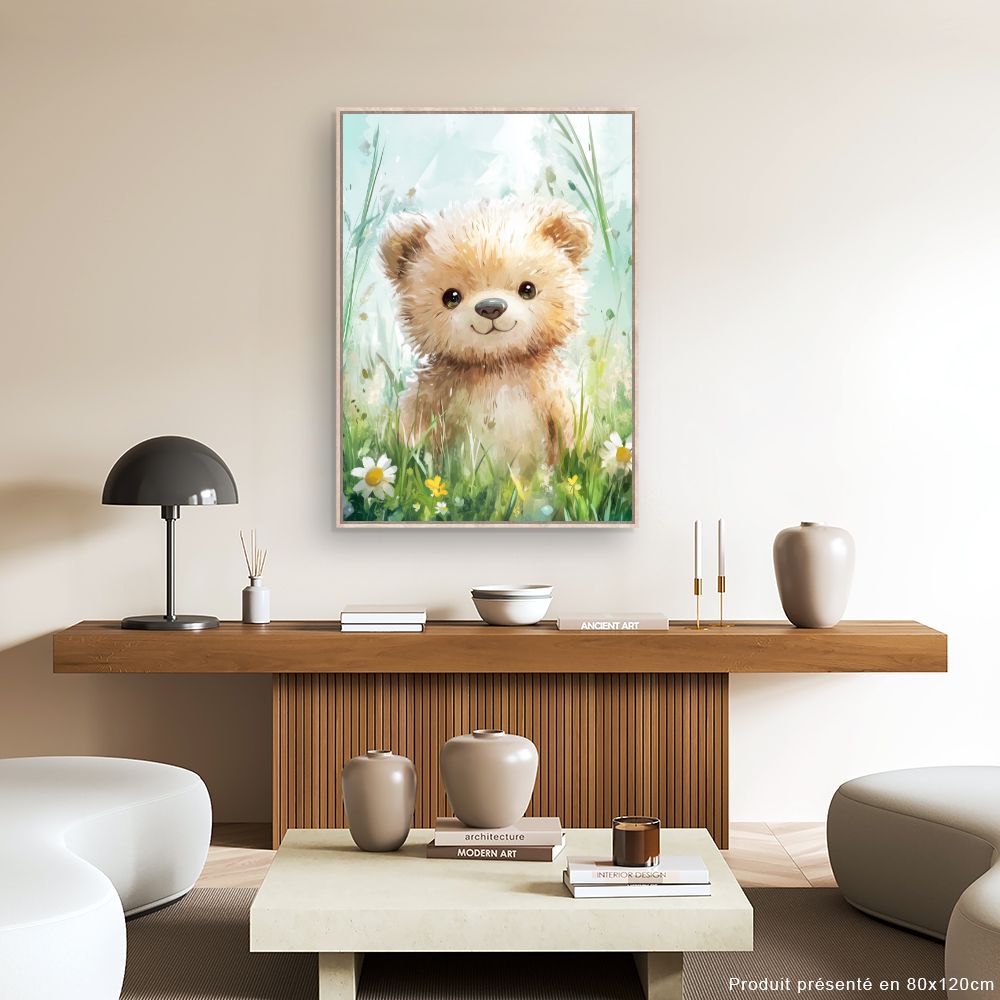 Tableau 'Ours adorablement champêtre'