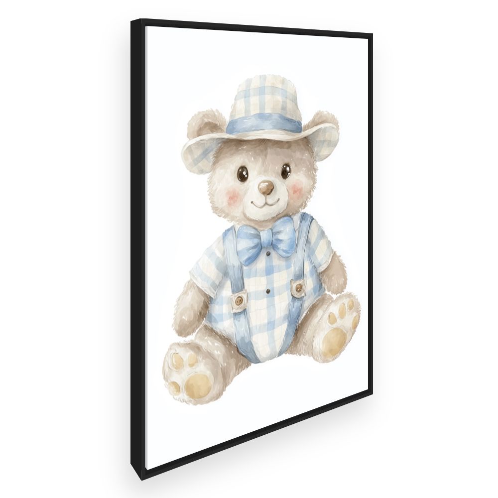 Tableau imprimé pour enfants 'Ours élégant'