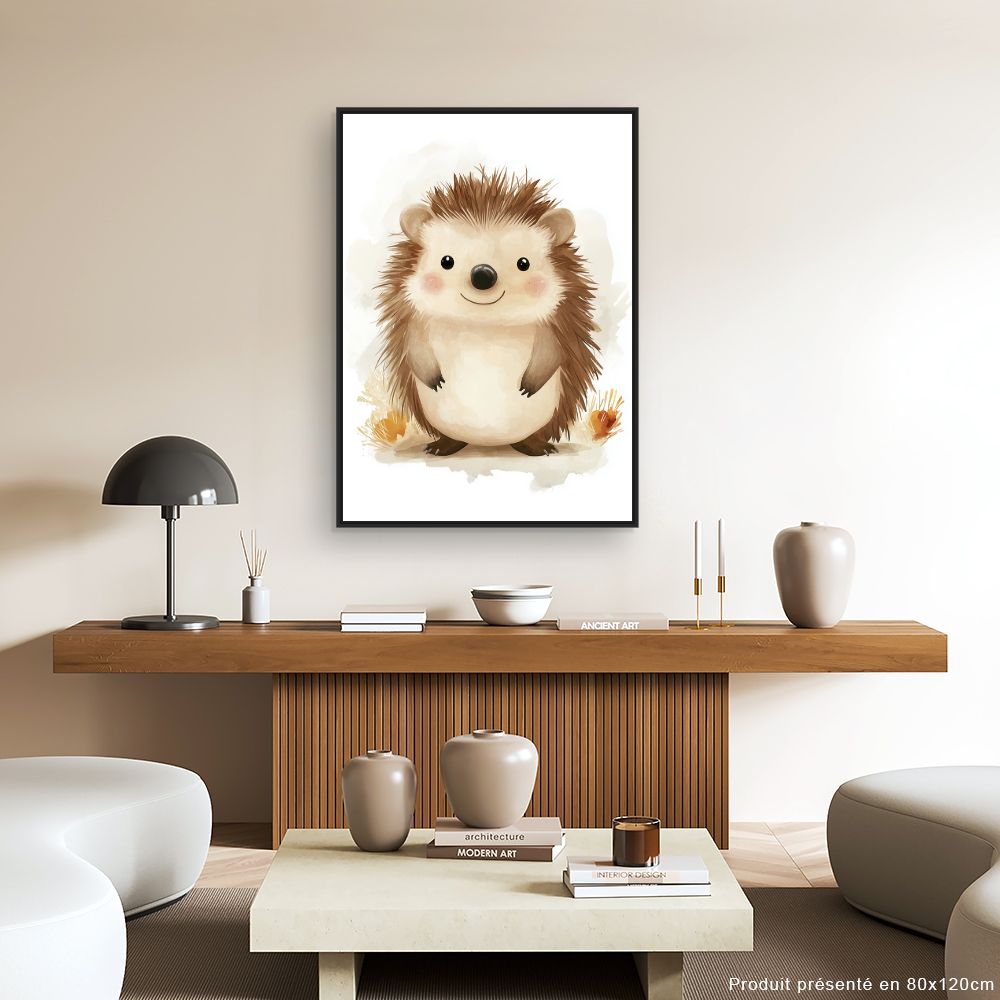 Tableau 'Hérisson adorable'