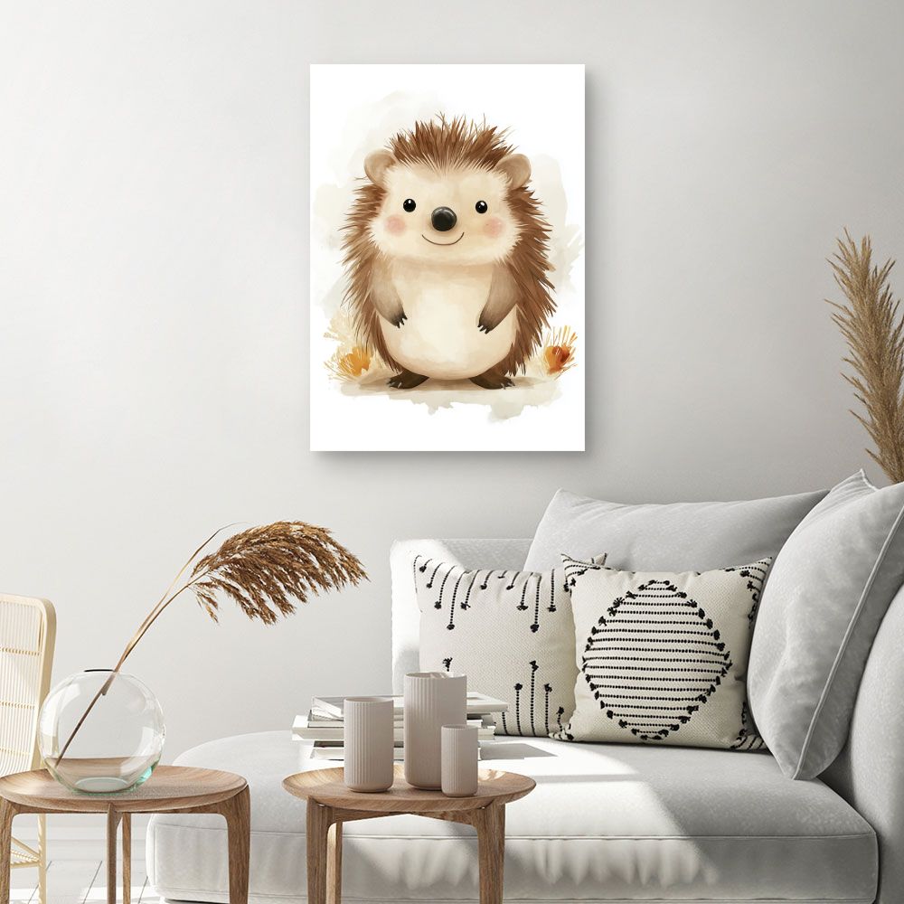 Tableau 'Hérisson adorable'