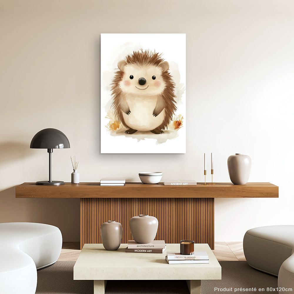 Tableau 'Hérisson adorable'