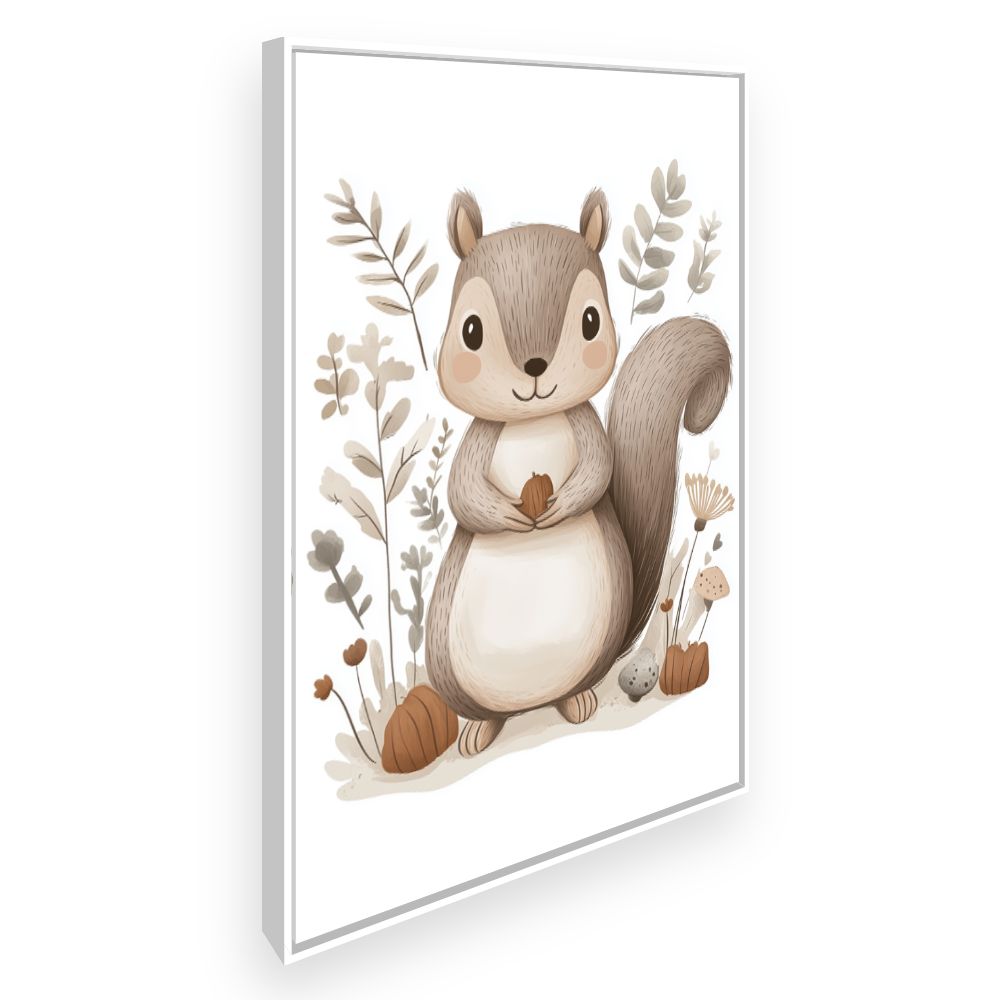 Tableau imprimé pour enfants 'Écureuil adorable'