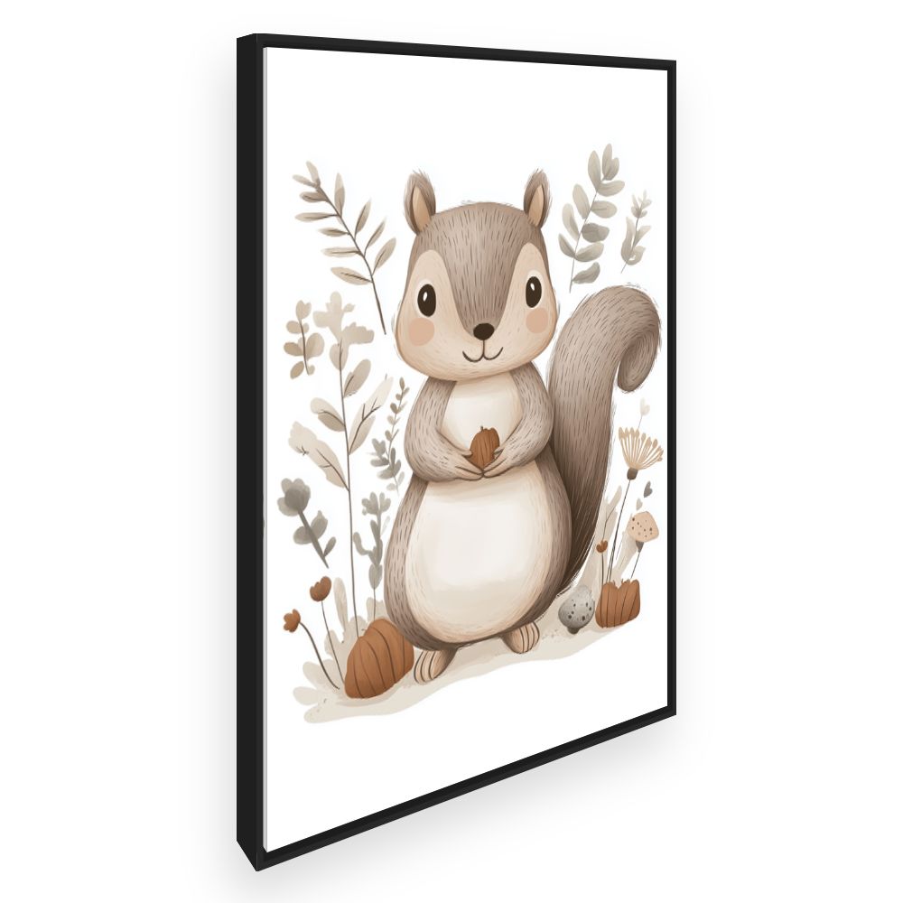 Tableau imprimé pour enfants 'Écureuil adorable'