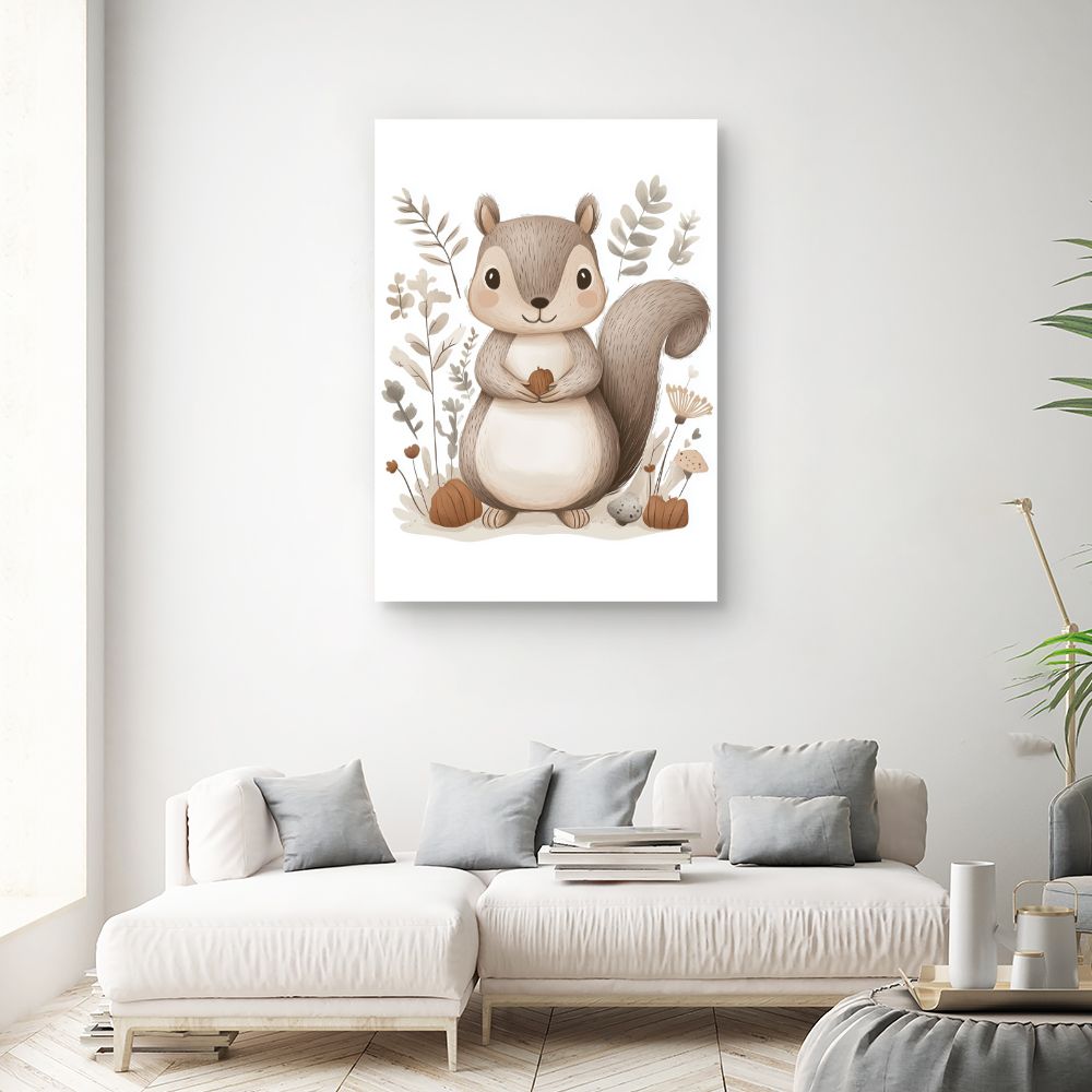 Tableau 'Écureuil adorable'