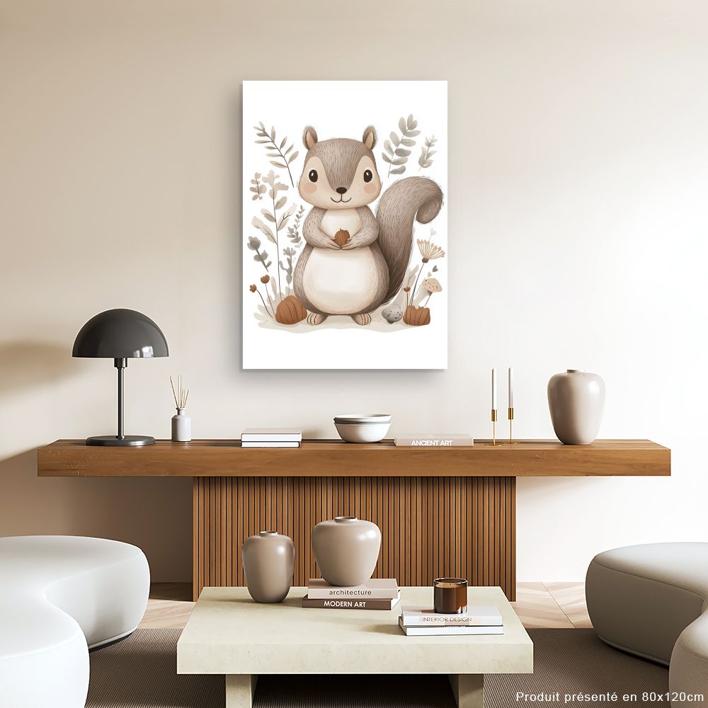 Tableau 'Écureuil adorable'