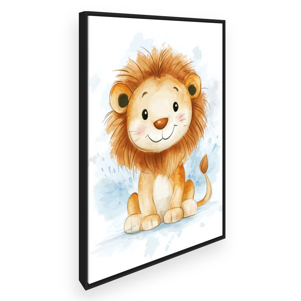Tableau imprimé pour enfants 'Lion adorable'