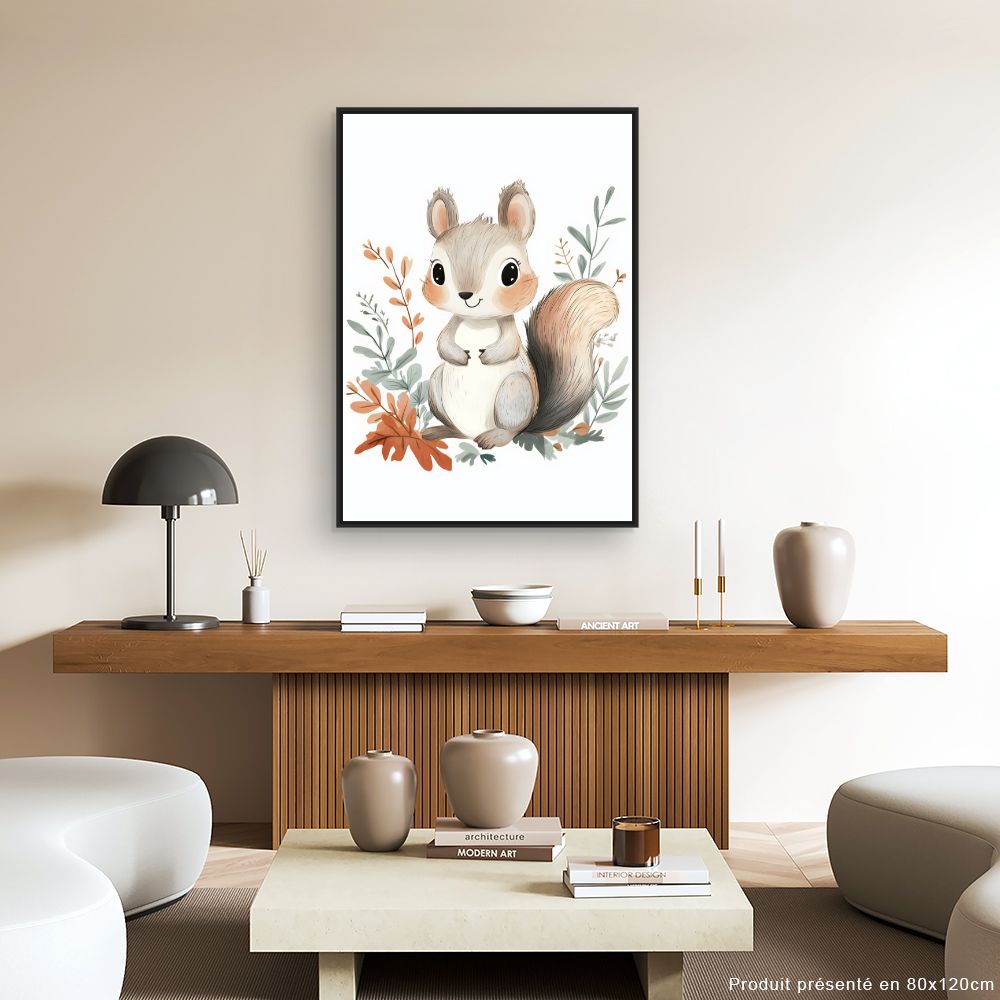 Tableau 'Écureuil adorable'