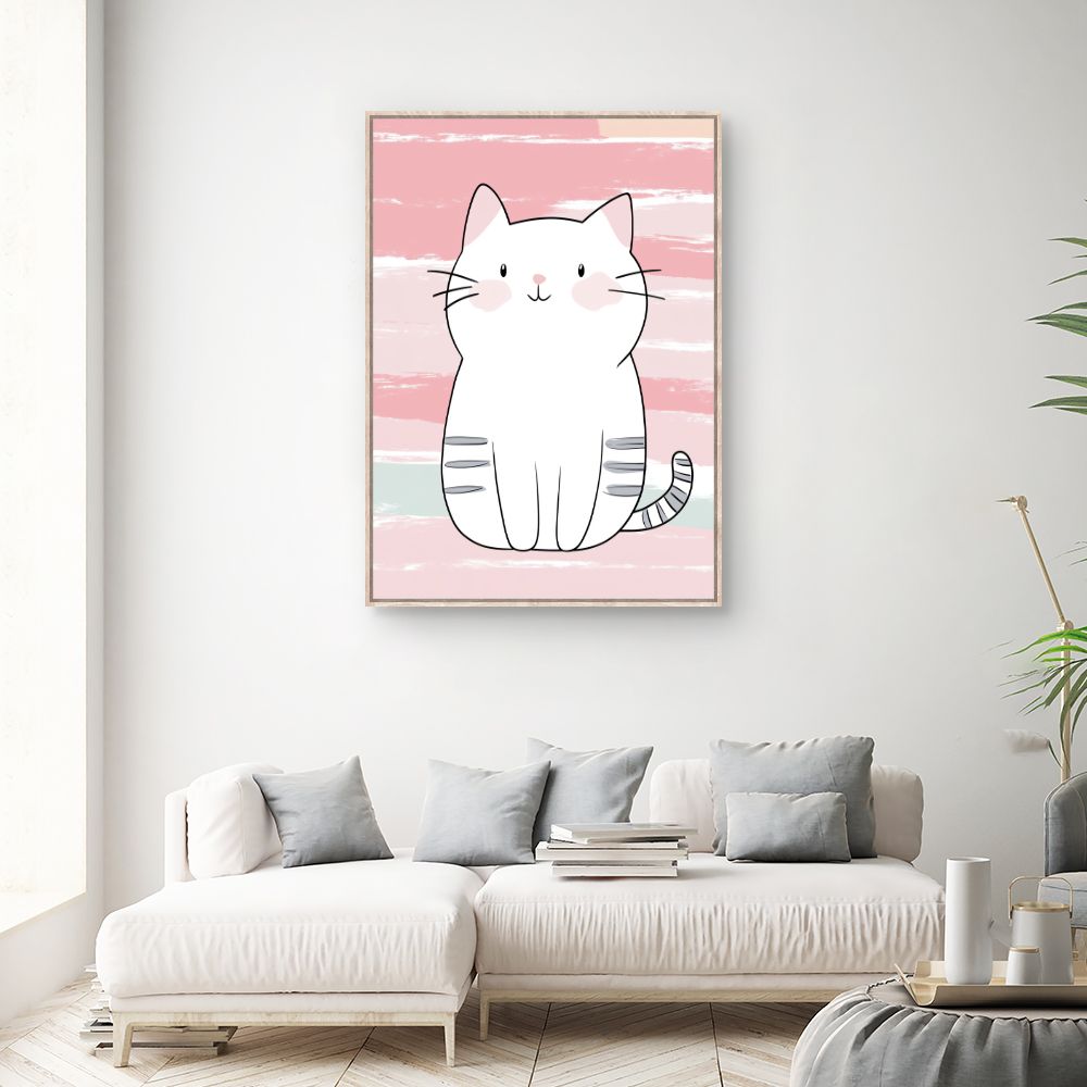 Tableau imprimé pour enfants 'Chaton mignon'