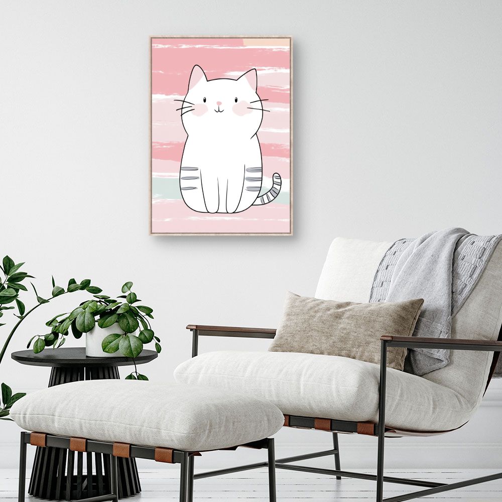 Tableau imprimé pour enfants 'Chaton mignon'