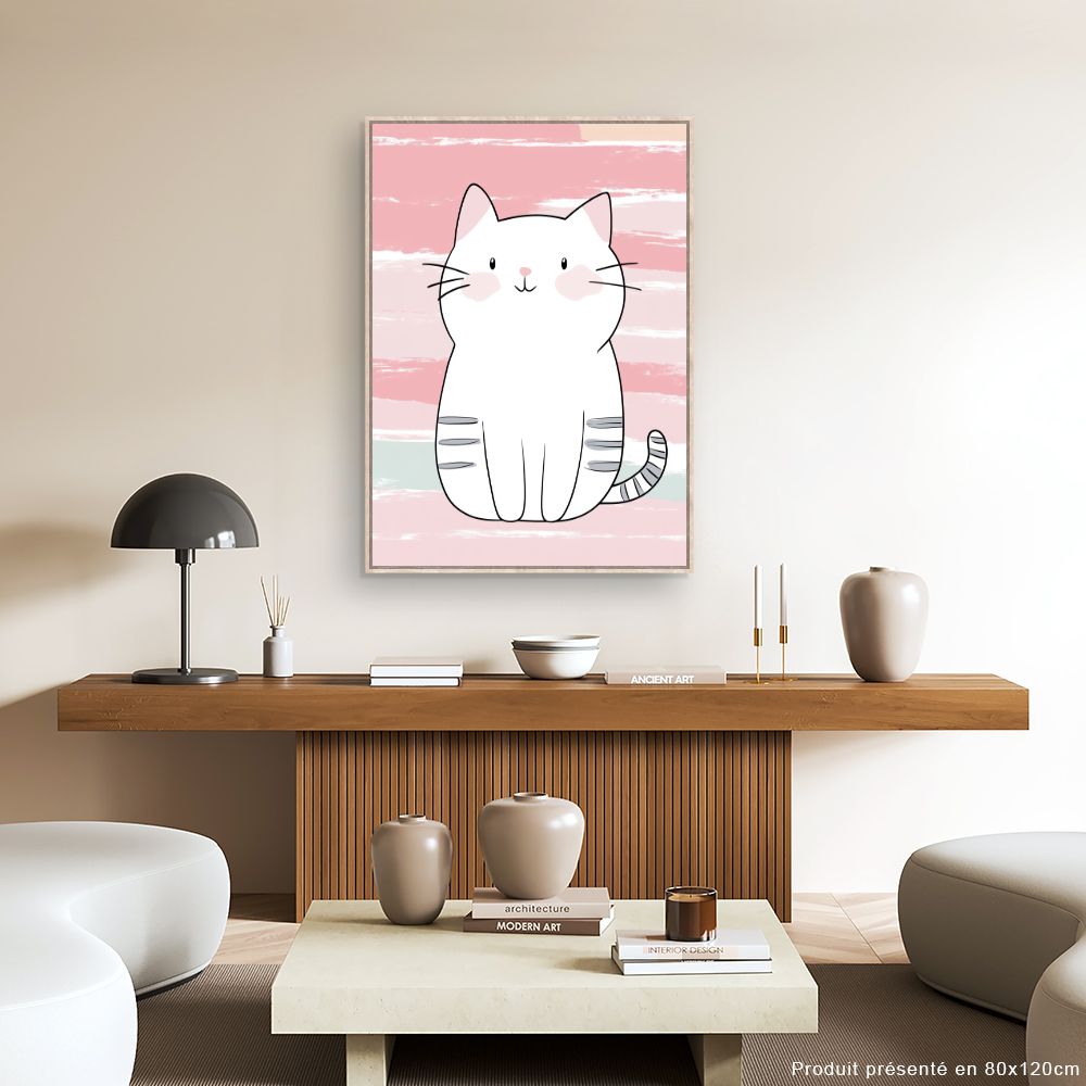 Tableau imprimé pour enfants 'Chaton mignon'