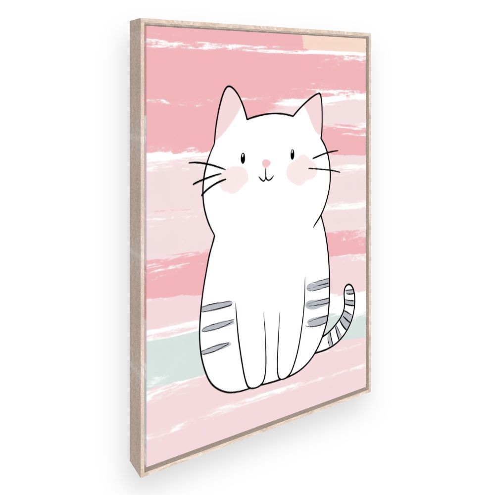 Tableau imprimé pour enfants 'Chaton mignon'
