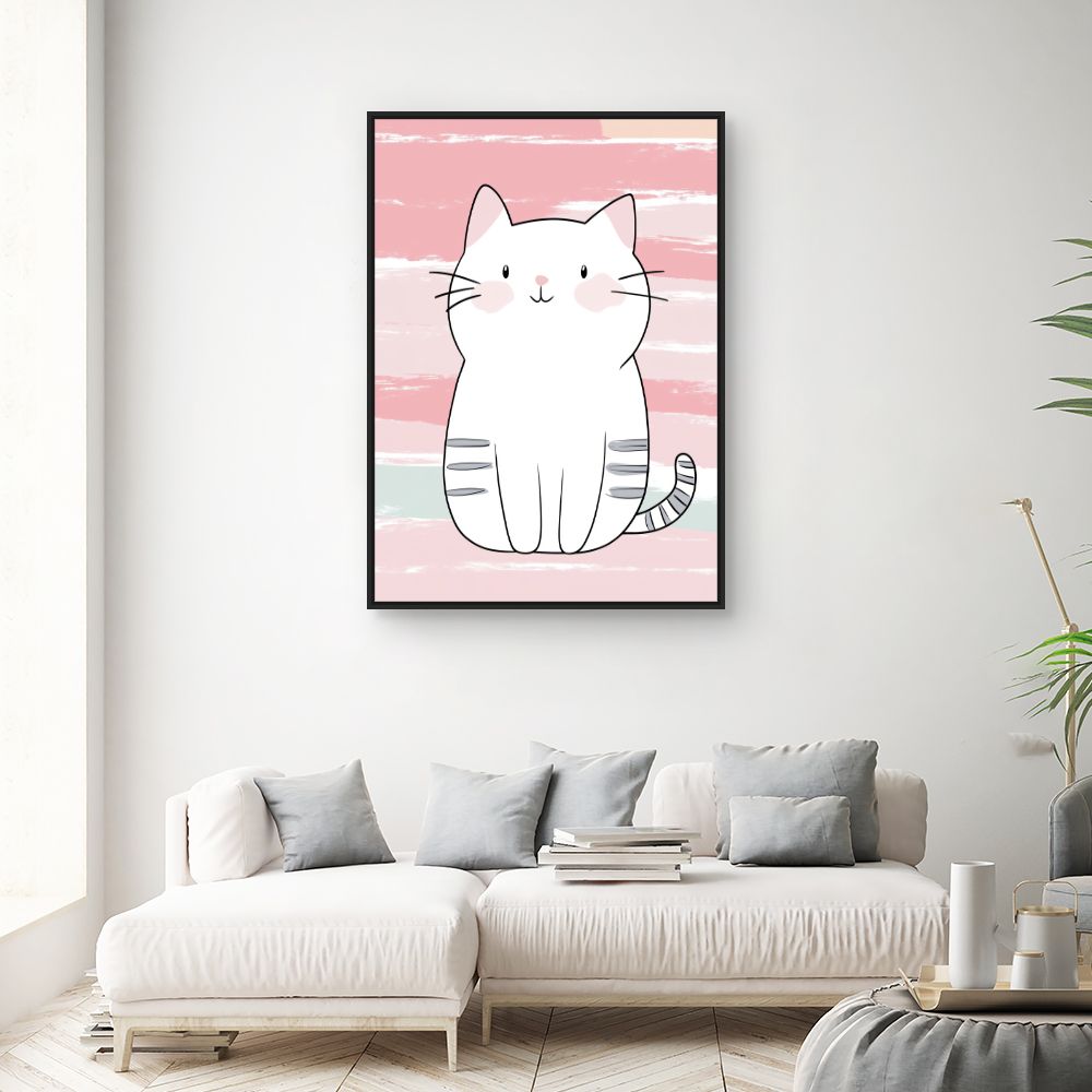 Tableau imprimé pour enfants 'Chaton mignon'