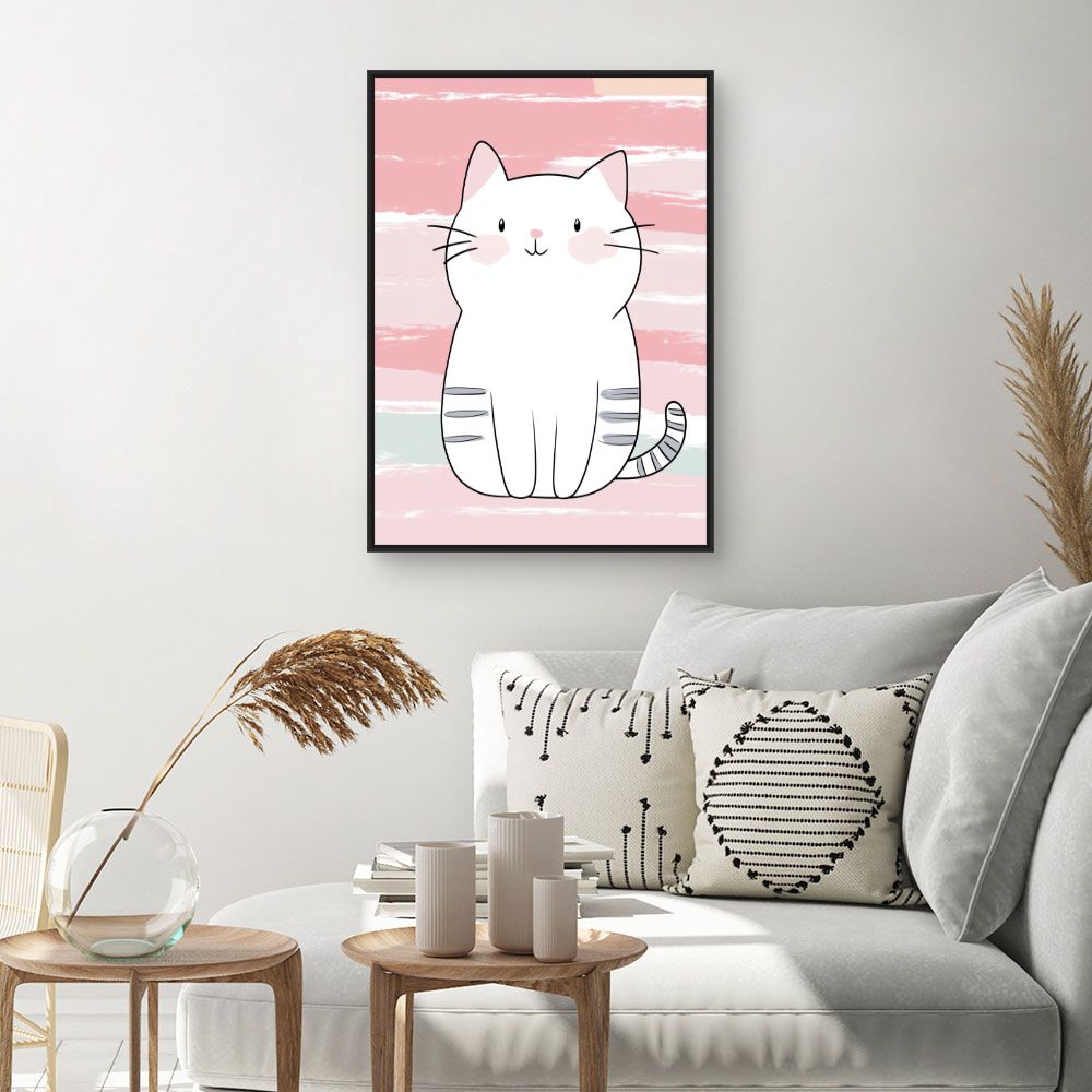 Tableau imprimé pour enfants 'Chaton mignon'