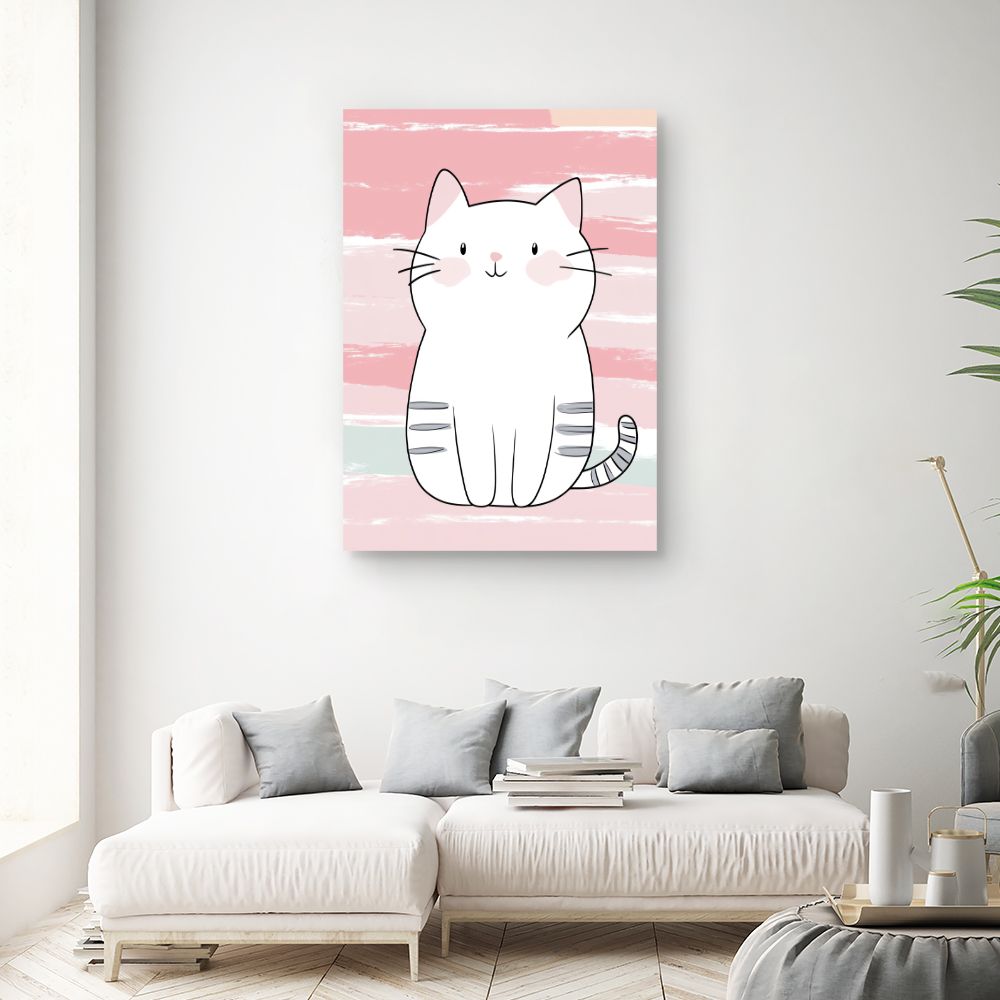 Tableau imprimé pour enfants 'Chaton mignon'
