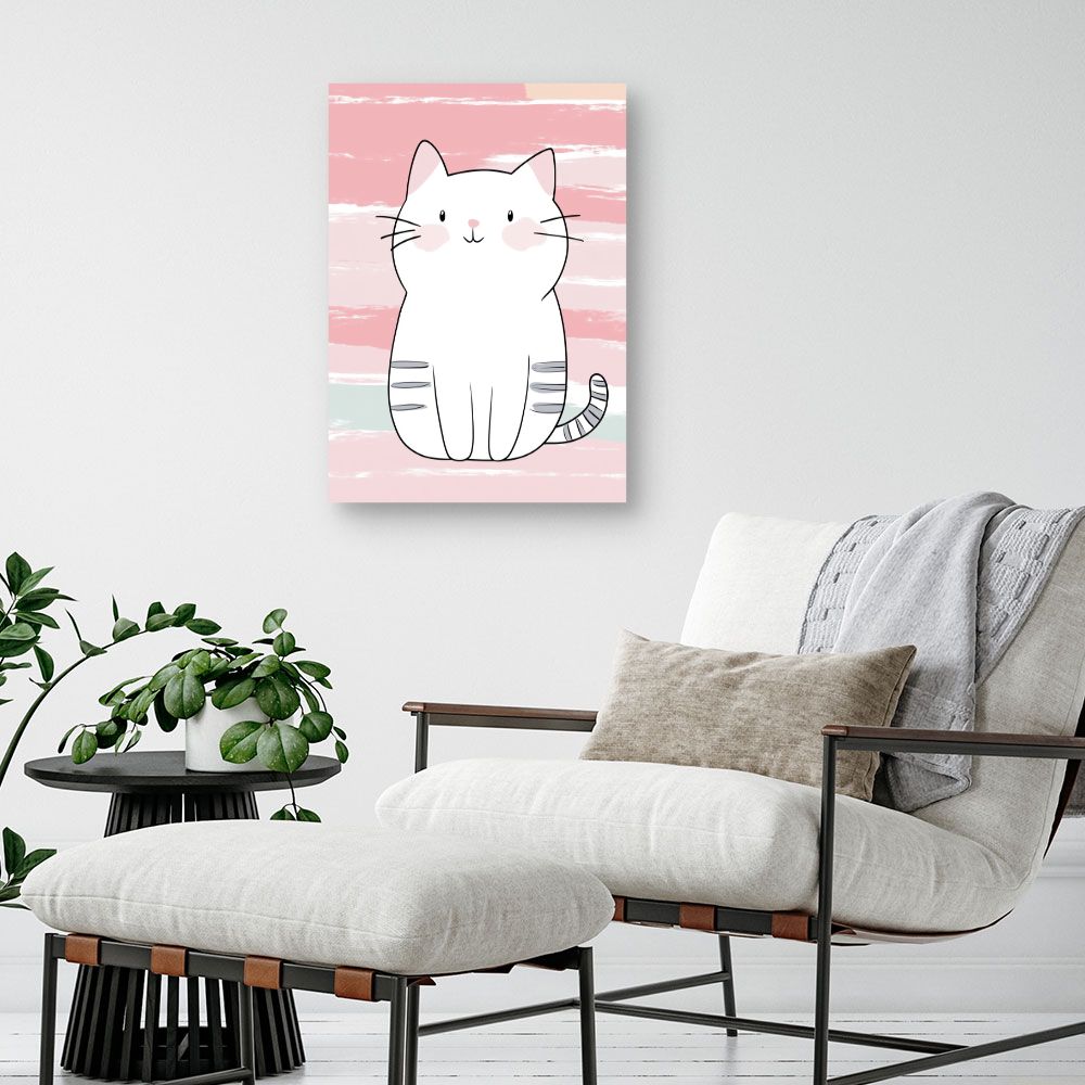 Tableau imprimé pour enfants 'Chaton mignon'
