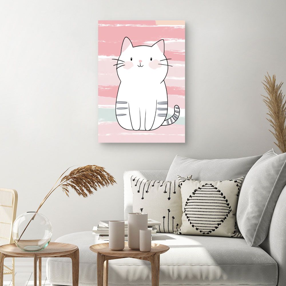Tableau imprimé pour enfants 'Chaton mignon'